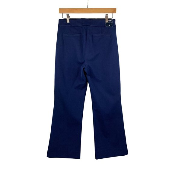 J.Crew Kelsey Pant Womens Size 4 Navy Blue Flare Leg Trousers - Picture 4 of 8